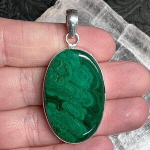 Malachite Pendant Stone Crystal Jewelry